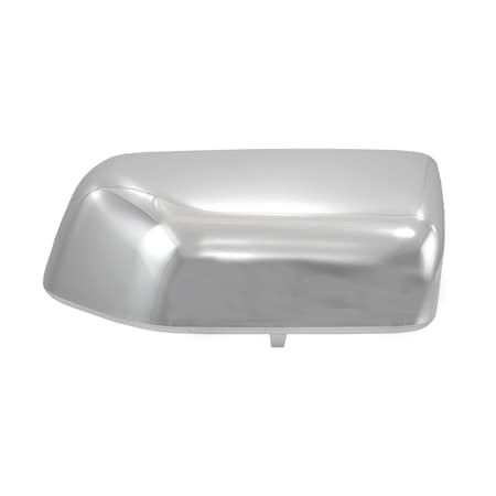 Top Half Tow Mirror Cover Replacement, Chrome Plated, ABS Plastic, Set Of 2